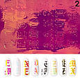 3d голографічні наклейки (на липкій основі) "букви" для дизайну нігтів, фото 9