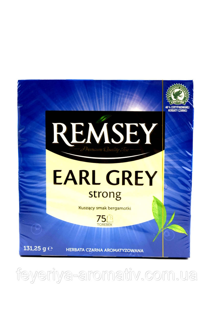Чай чорний з бергамотом Remsey Earl Grey 75 пакетиків (Польща)