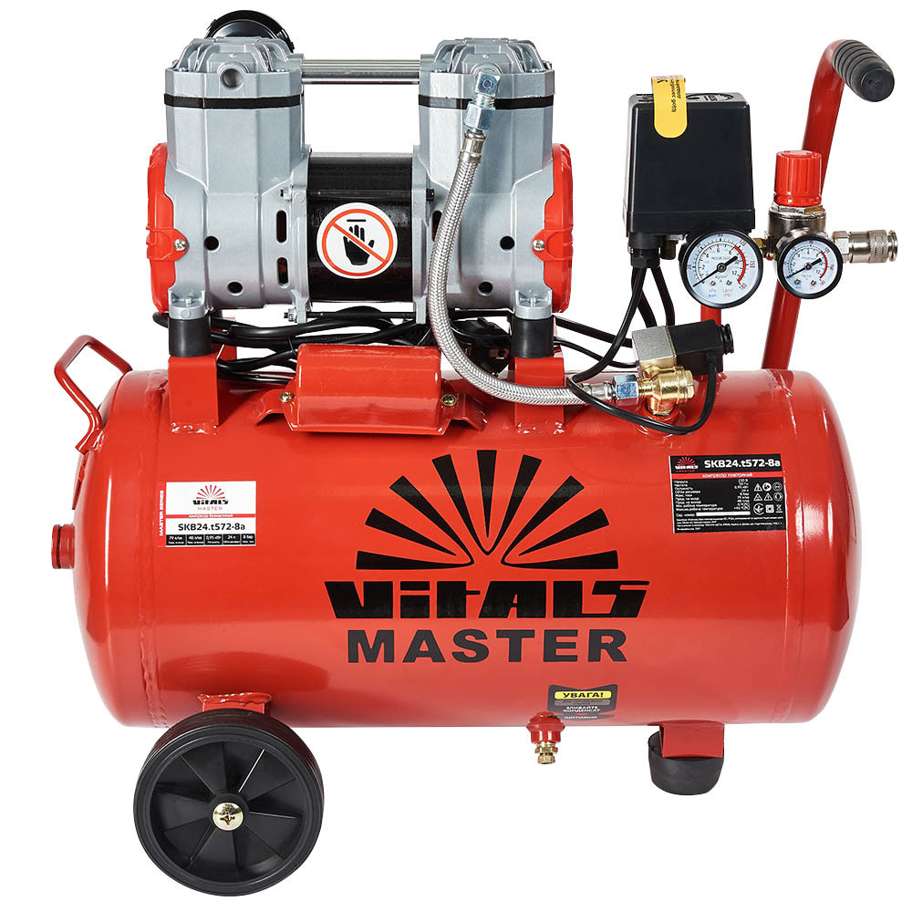 Компресор безмасляний Vitals Master SKB9.t572-8a (мідь, 8 Бар, 9 л) +БЕЗКОШТОВНА АДРЕСНА ДОСТАВКА!