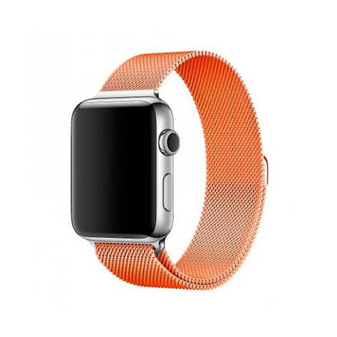 Ремінець для Apple Watch 42/44/45/49 mm METAL MAGNETIC Orange 19, фото 1