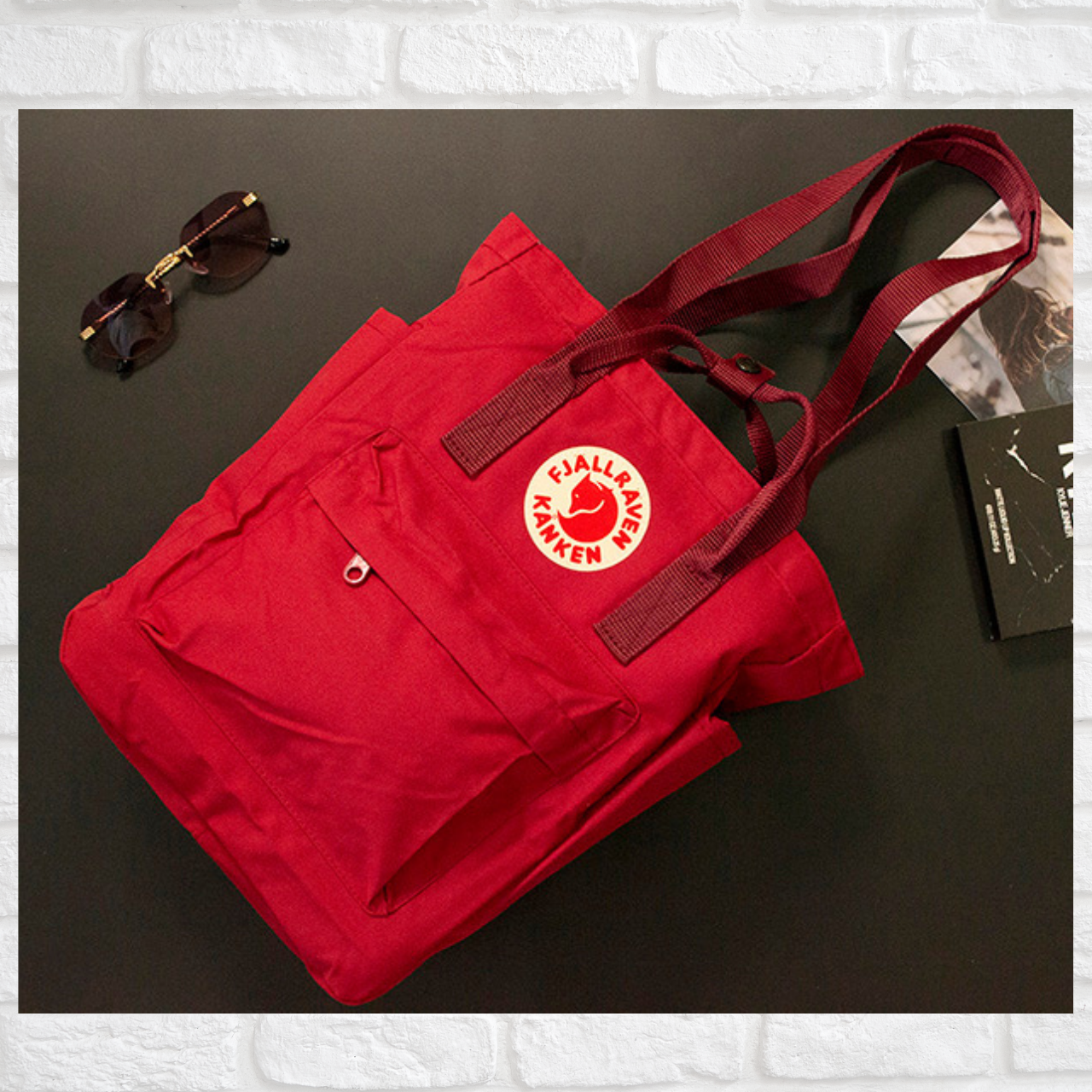 Жіноча спортивна сумка рюкзак Kanken Fjallraven Classic бордова для фітнесу та тренувань