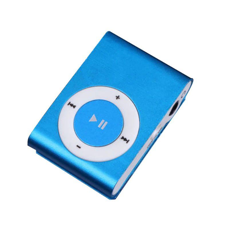 Mp3 плеєр на вбудованому акумуляторі + навушники + кабель зарядки, колір синій