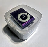 Mp3 плеєр на вбудованому акумуляторі + навушники + кабель зарядки, колір фіолетовий, фото 6