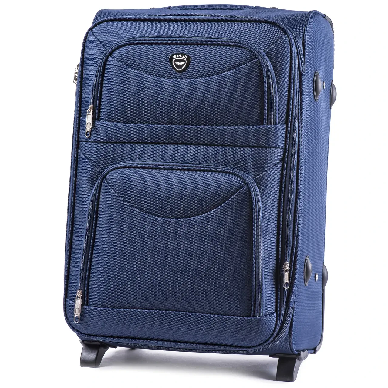 Валіза Wings 6802 тканинна Велика (L) на 2 колесах Синій