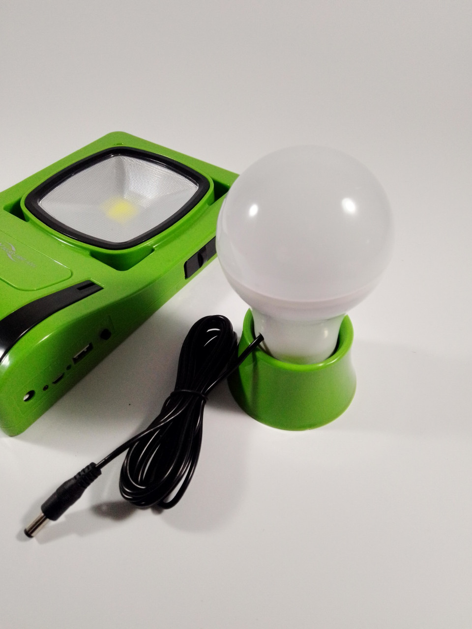 Акумуляторний ліхтарик із функцією Power bank + сонячна панель Solar Lamp A201