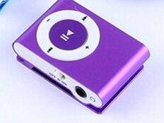 Mp3 плеєр на вбудованому акумуляторі + навушники + кабель зарядки, колір фіолетовий