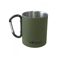 Кружка з карабіном KOMBAT UK Carabiner Mug Stainless Steel