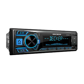 Автомагнітола DECKER MDR-122 BT з вбудованим процесором DSP/DTA Bluetooth Мультипідсвітка 2USB