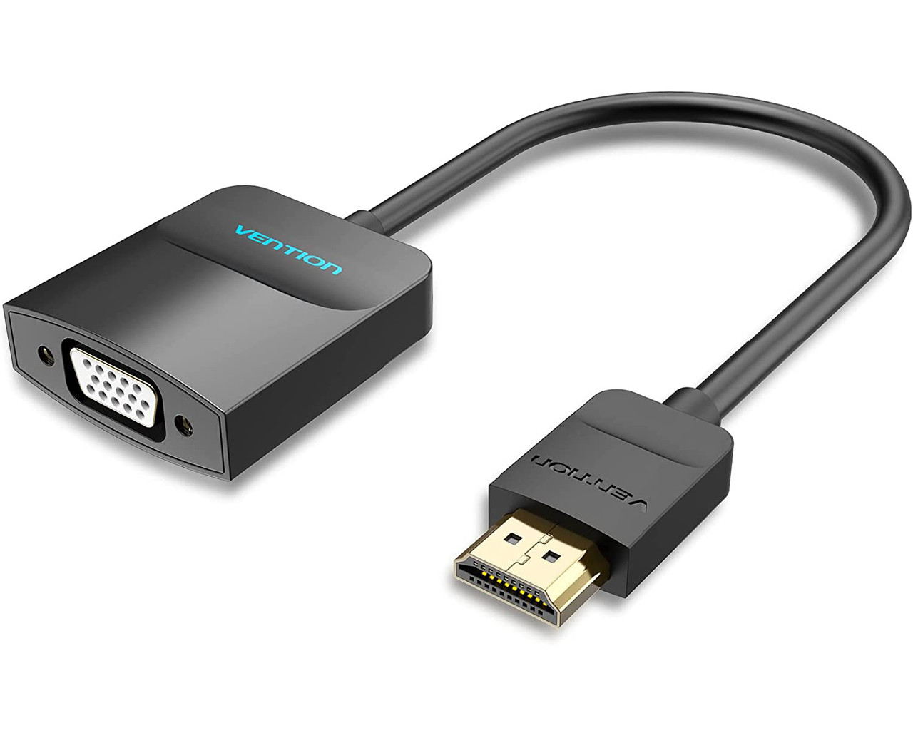 Відео перехідник Vention HDMI to VGA, HDMI (комп'ютер, ПК, ноутбук) в VGA (монітор, телевізор, проектор) 1080P 60Hz 0,5 м Чорний