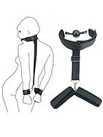 Бдсм набір для секс ігор із кляпом у рот і для зв'язування рук