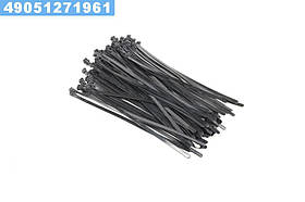 Хомут пластиковий багаторазового використання 6х300 мм., чорний 100 шт./уп.