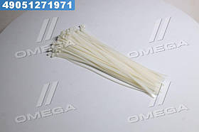 Хомут пластиковий багаторазового використання 6х450 мм., бiлий 100 шт./уп.