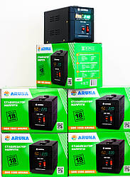 Стабілізатор напруги ARUNA SDR 1000 (600Вт) з подвійним дисплеєм. Для котла та холодильника, затримка 6/180с.