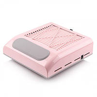 Настільна витяжка для манікюру НЕРА SIMEI 858-8, з фільтром 80W, рожева