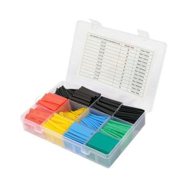 Набір термоусадкових трубок (термоусадка) з 580 шт. у кейсі