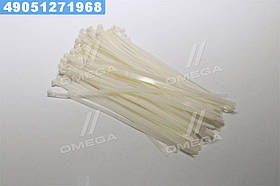 Хомут пластиковий багаторазового використання 6х300 мм., бiлий 100 шт./уп.