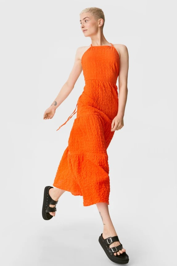 Максіплаття, розмір євро 40, колір жовтогарячий