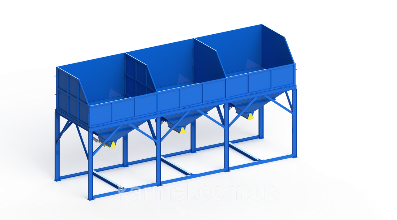 Бункер для інертних матеріалів трьохсекційний 3х10 м.куб.