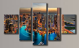 Модульна картина на полотні з 5 частин "Дубаї"