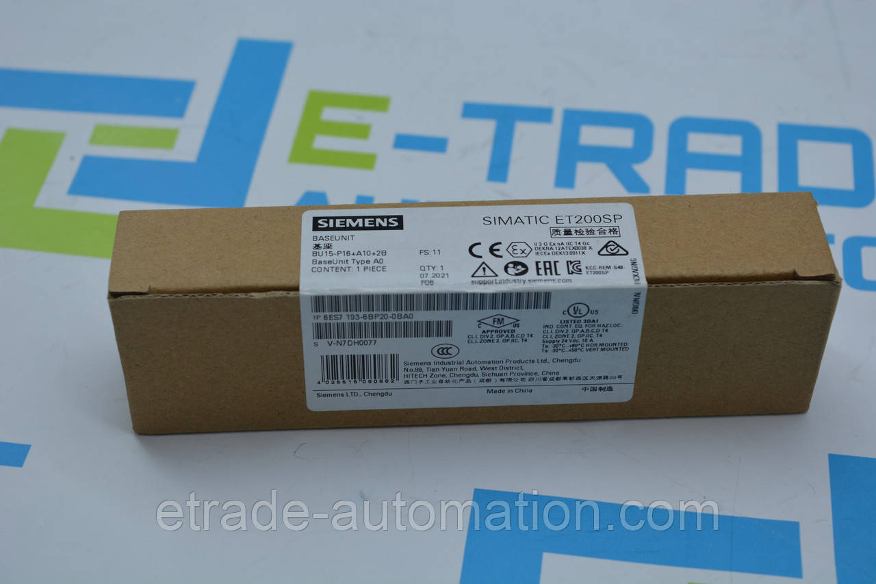 Блок Siemens 6ES7193-6BP20-0BA0, фото 1