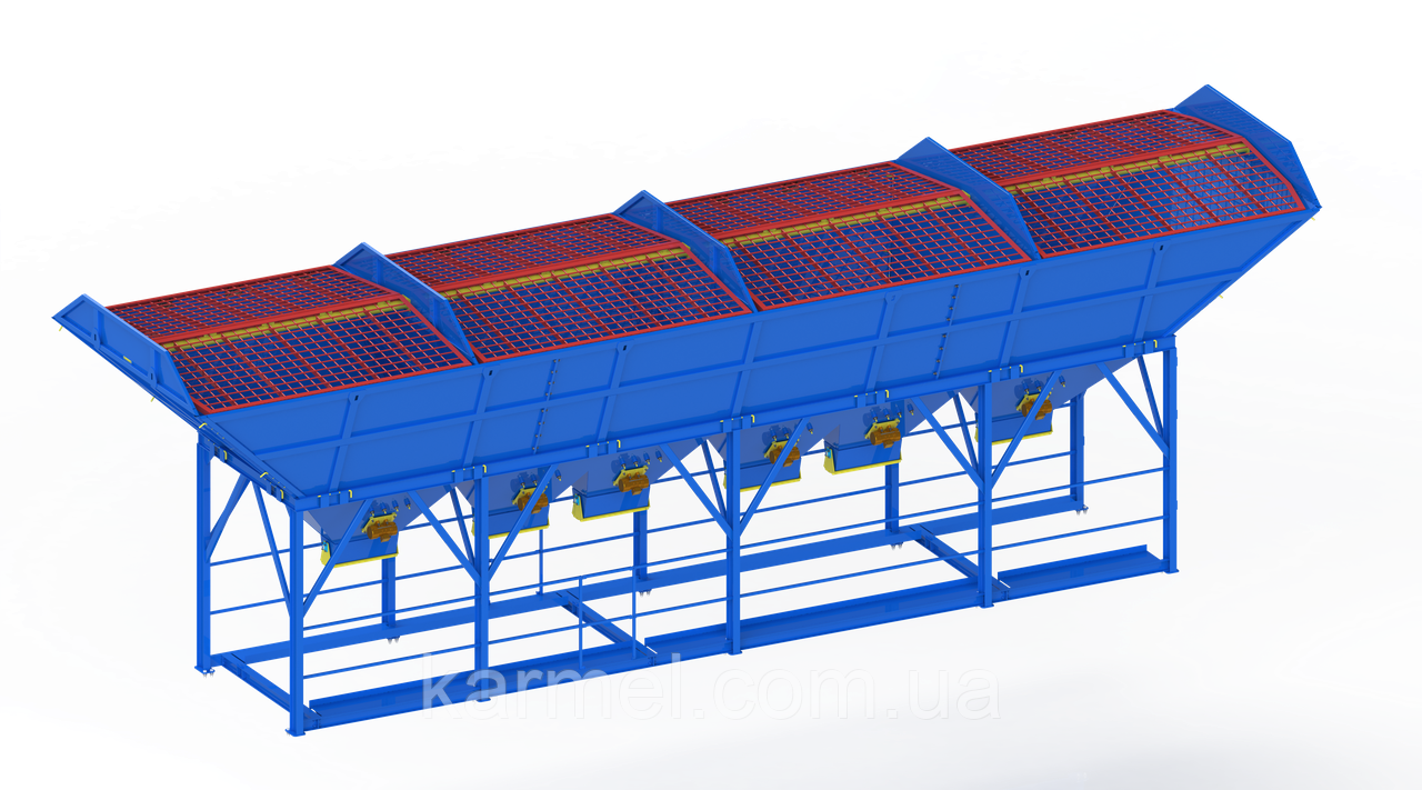 Бункер для інертних матеріалів чотирьохсекційний 4х15 м.куб.