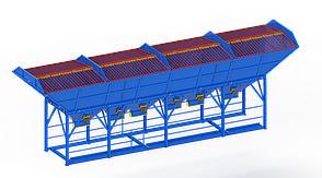 Бункер для інертних матеріалів чотирьохсекційний 4х15 м.куб.