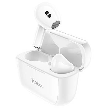 Бездротові навушники з мікрофоном Bluetooth навушники в кейсі HOCO EW12 Білий