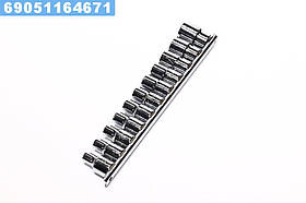 Набір головок 1/2" 11од. 815,17,19,22мм (на планці) GAAQ1601U(TOPTUL)