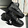 Кросівки зимові жіночі Nike Air Force 1 Winter High Black Високі Найк Аір Форс чорні шкіряні з хутром 36,37,38 розміри, фото 9