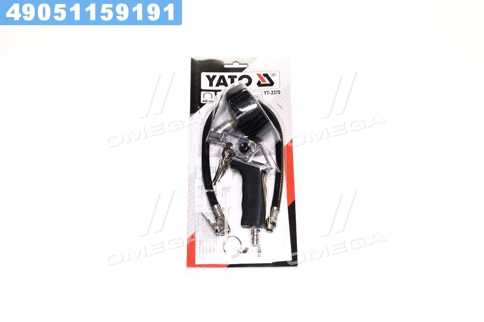 Пістолет для накачування шин з манометром P? 0.8 MPa, з'єднання O = 1/4" [8/40], шт(YATO), фото 1