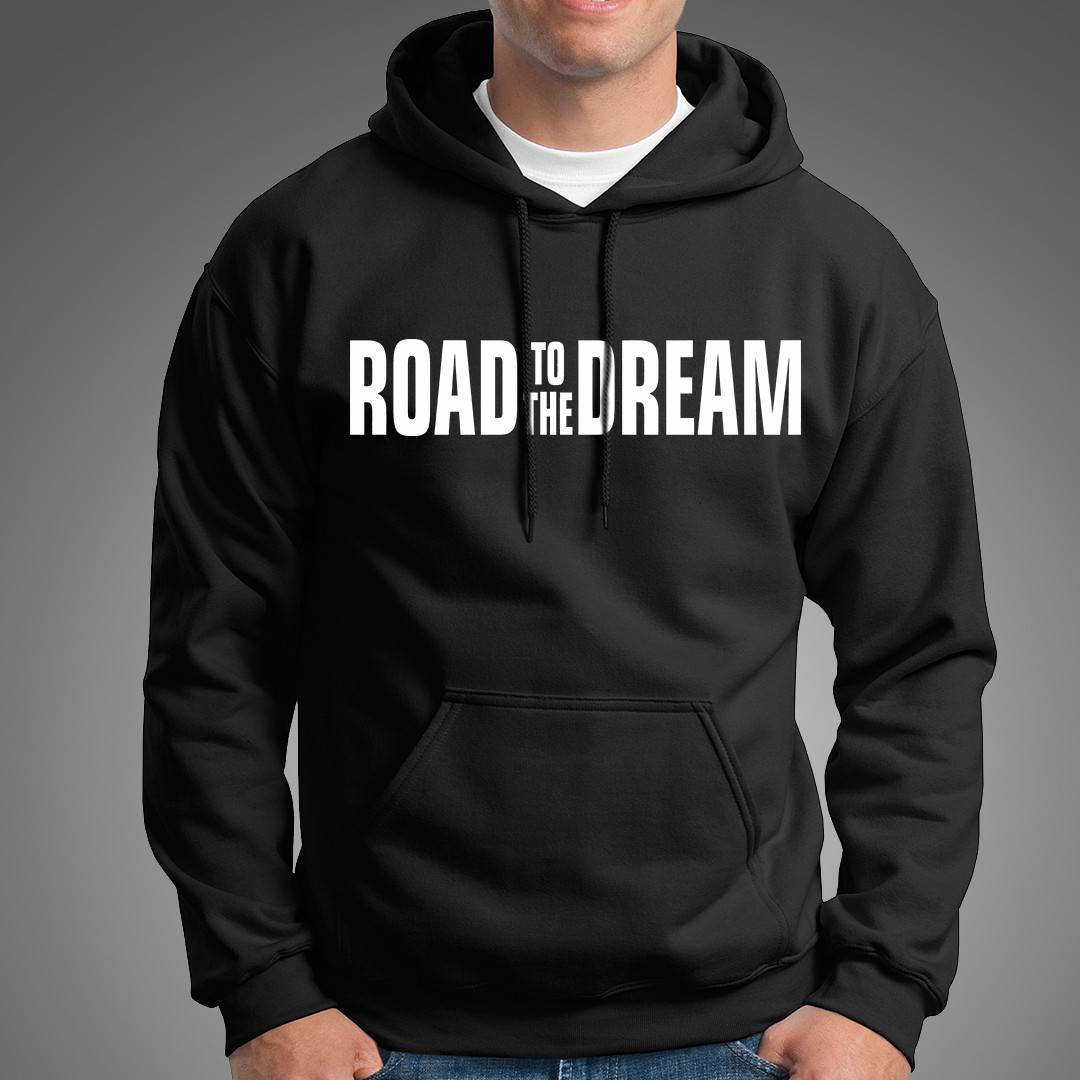 Кофта з капюшоном спортивна "Road to the Dream" (чорна)