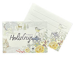 009 МІНІ-ЛИСТІВКА Happy Holidays (10*7 см)