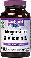 Магний и витамин B6 400мг/25 мг (Magnesium & B6) Bluebonnet Nutrition, 90 капсул