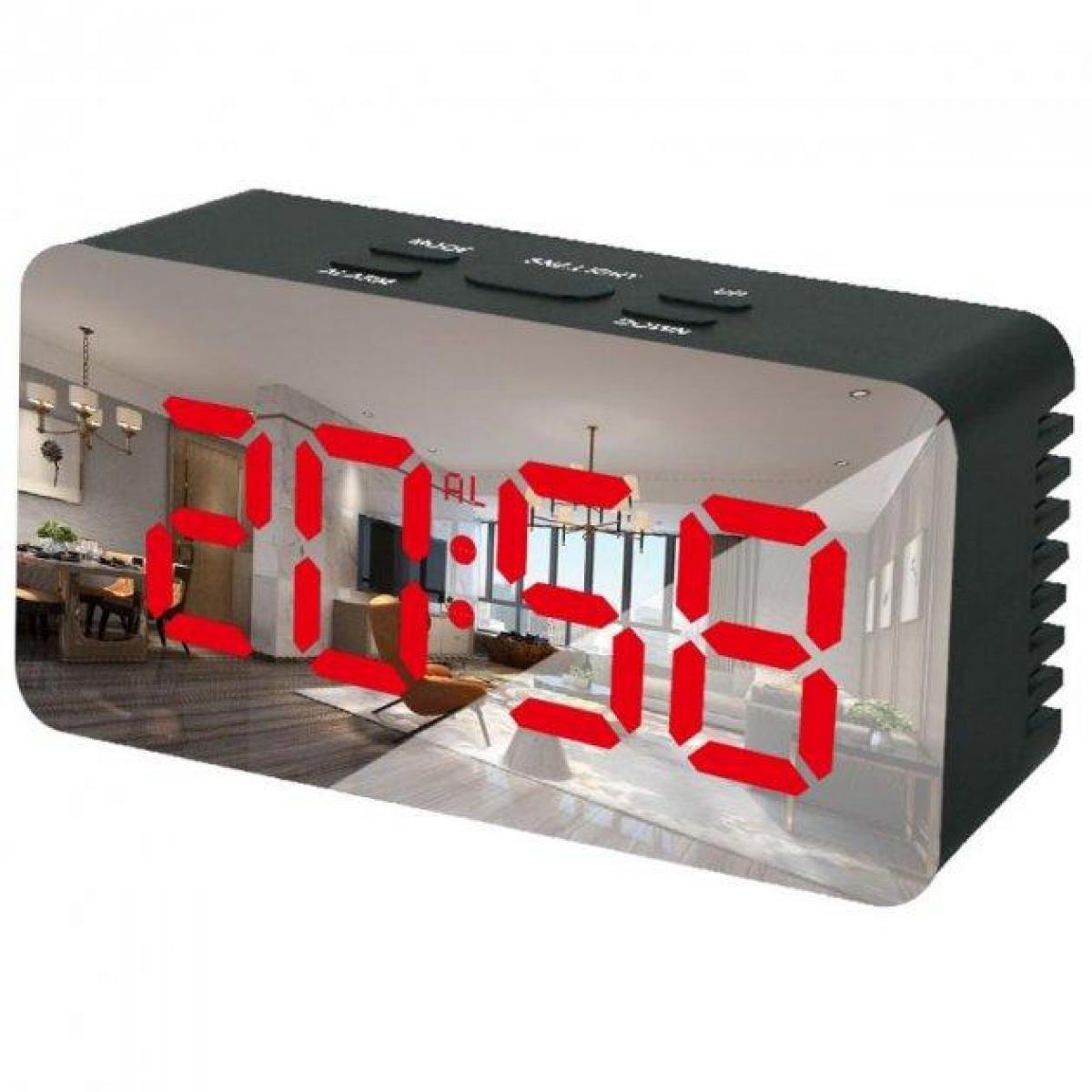 Годинник настільний DS-3658L з червоним підсвічуванням, Black 7569 S