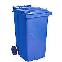 Бак для сміття на колесах із ручкою Алеана 240 л синій