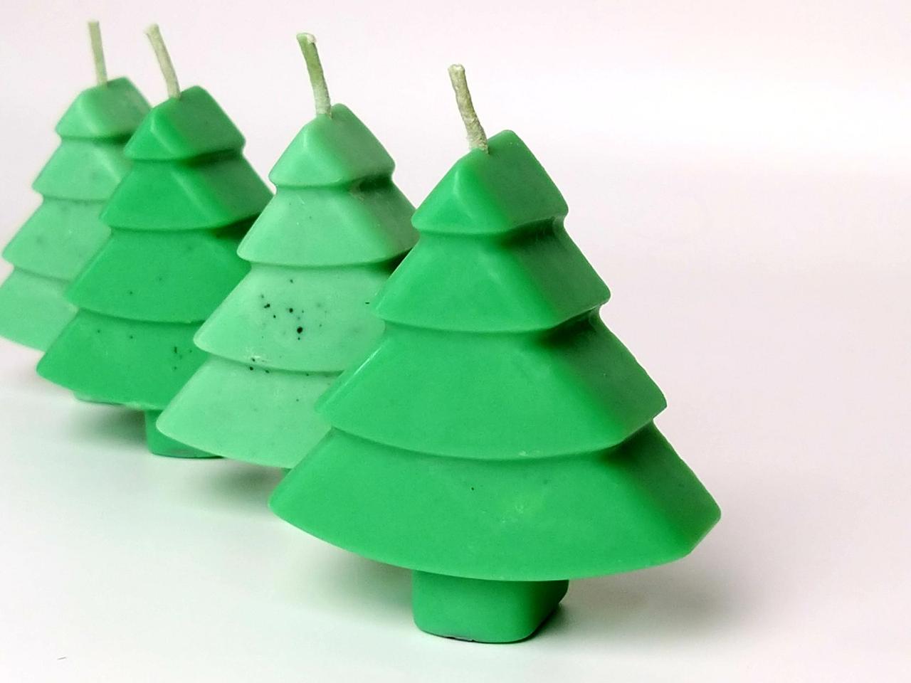 Новорічний бокс "Під ялинкою" - Соєві свічки-ялинки - Подарунок на новий рік, Різдво, до Дня Святого Миколая, фото 1