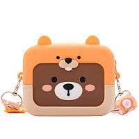 Силіконова сумочка Orange Bear Q Uncle Коричнево-жовтогарячий 12X4X10 cm (QMBO)