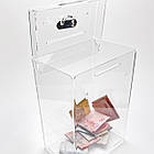 Бокс для благодійності, коробка для грошей і анкет 160x230x110 із замком. Об'єм 4 літри, фото 2