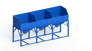 Бункери інертних матеріалів об'ємом 10 м.куб./секція