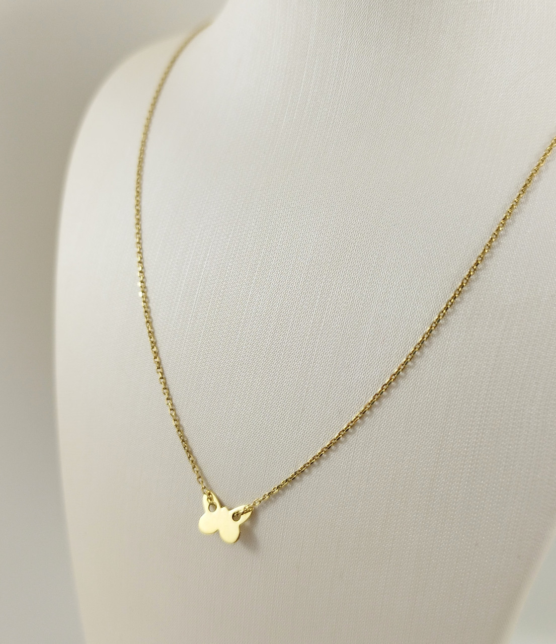 Кольє із жовтого золота 585 проби "Метелик" NEC034-ж, фото 1