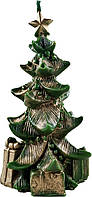 Свічка новорічна декоративна Ялинка з зіркою висота 12,5 см вага 110 грам