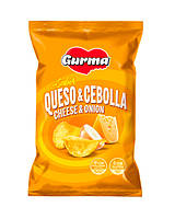 Чипсы GURMA Queso & Cebolla/Cheese & Onion со вкусом сыра и лука, 110 г (8437008505640)