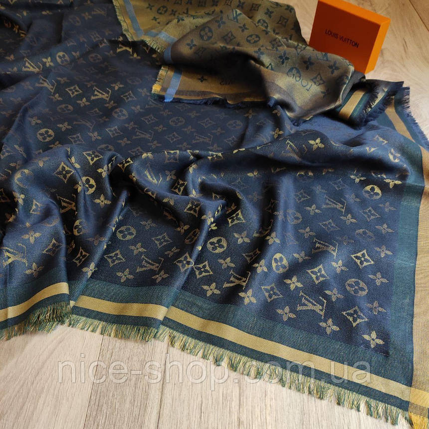 Хустка Louis Vuitton люрекс темно-синій, фото 1