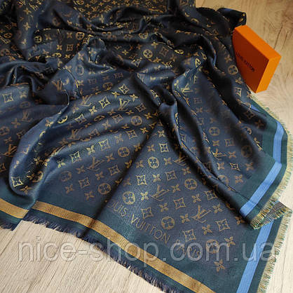 Хустка Louis Vuitton люрекс темно-синій, фото 4