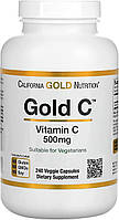 Gold C витамин С класса USP 500 мг California Gold Nutrition 240 вегетарианских капсул