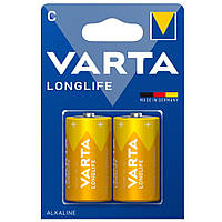 Батарейка лужна Varta Longlife Alkaline LR14, C, блістер 2 шт.