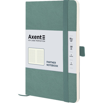 Блокнот Axent Partner Soft Skin 125x195 мм 96 аркушів у клітинка Сіро-блак (8616-48-A)