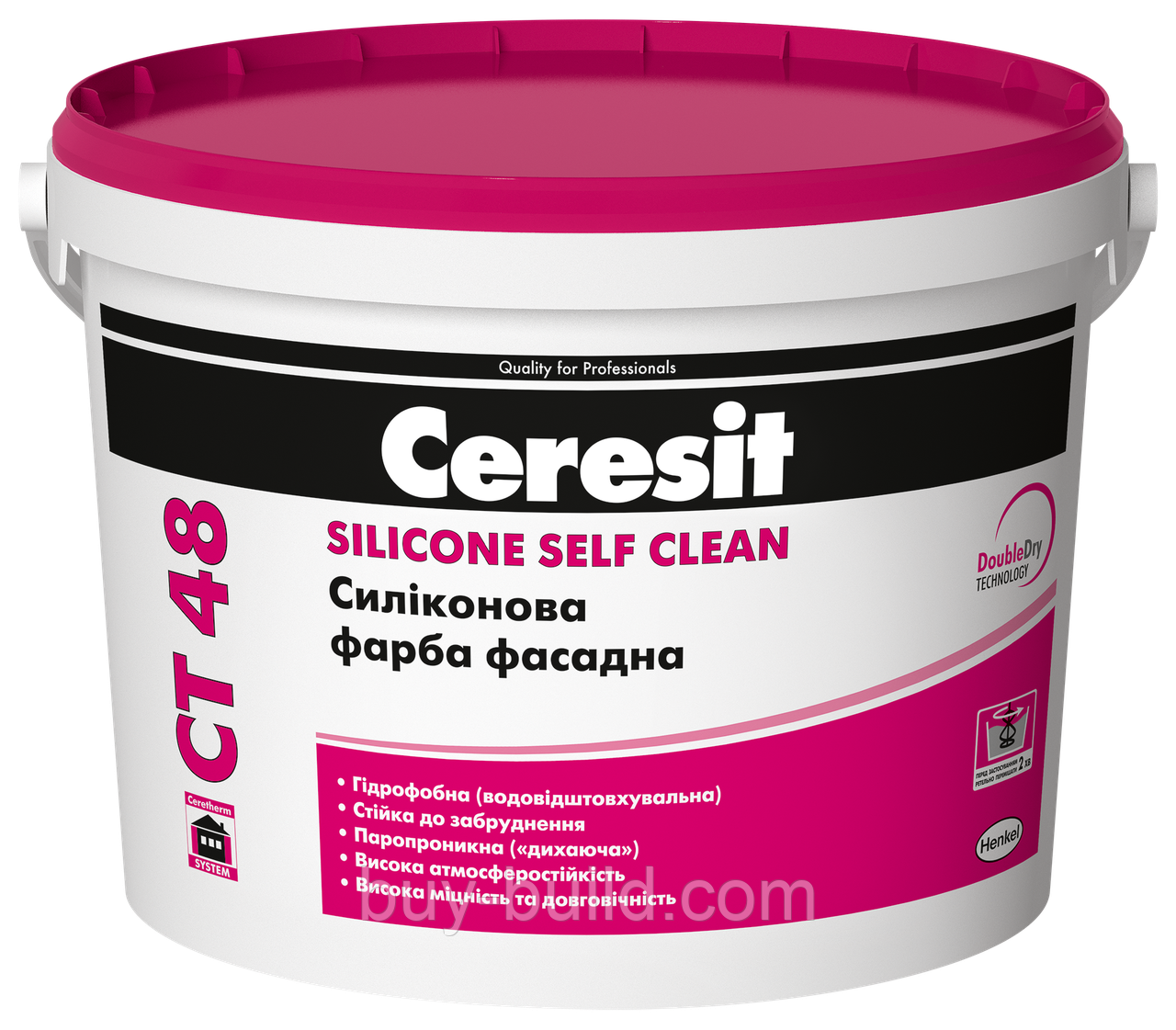 Силіконова фарба фасадна Ceresit CT 48 База 10л, фото 1