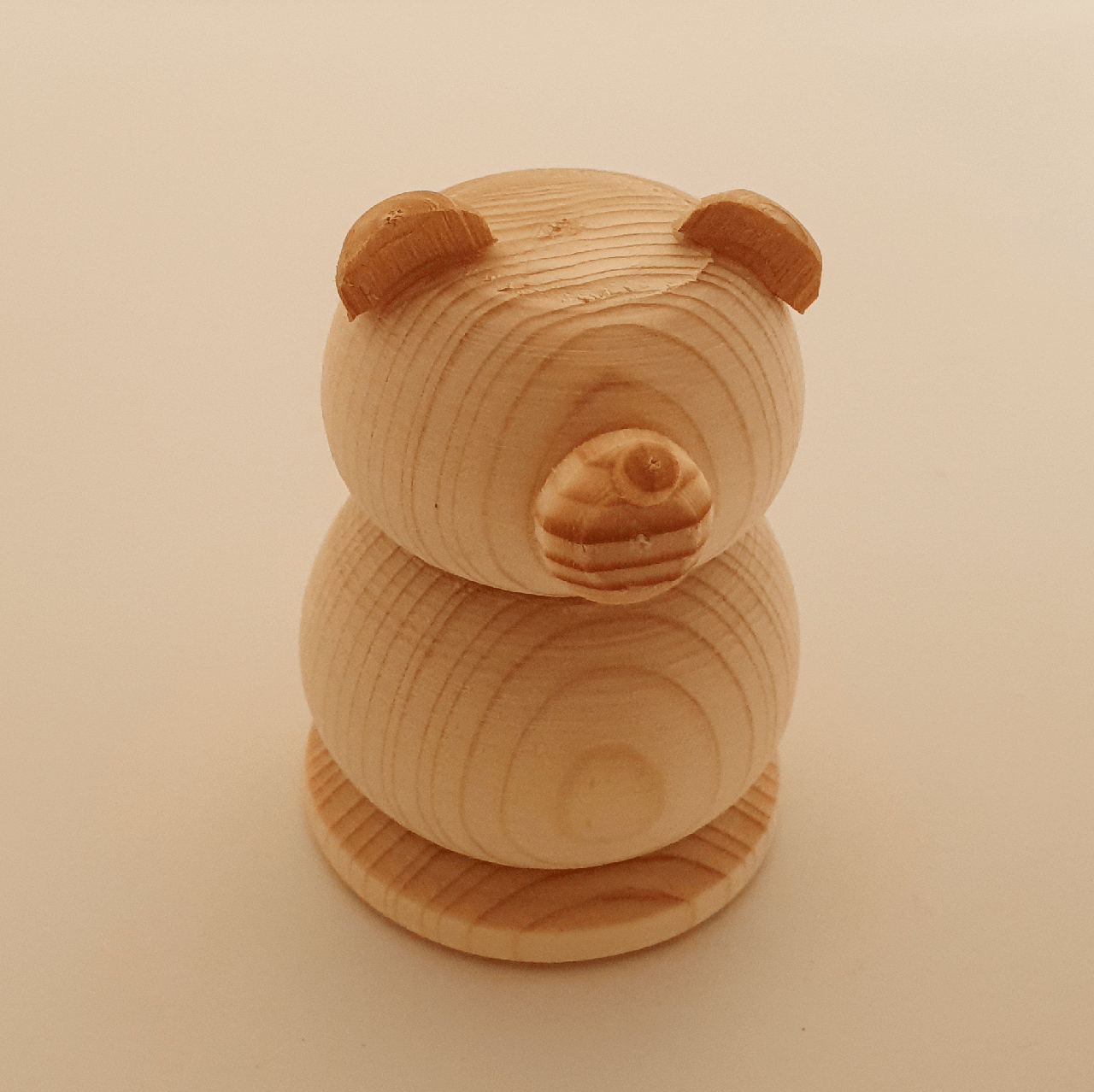 Дерев'яний "Ведмедик" на ялинку 5.5*3 см | заготівля для декору | під фарбування для декупажу