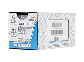 Хірургічна нитка Ethicon Пролен (Prolene) 3/0, довжина 45 см, обр-реж. голка 26 мм, W8684G (W8684)